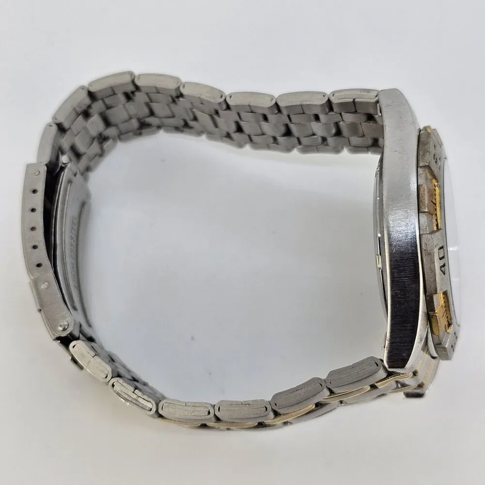 Men’s Sport America Watch 39MM White Dial Date Gold Gray Band 7.5